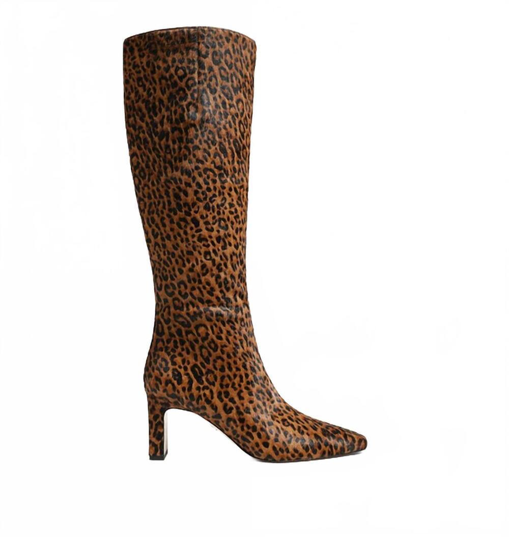 NEW SAM EDELMAN women's sylvia 2 dress boots in brown leopard